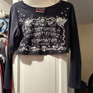 Goth punk JAWBREAKER vintage long sleeve Ouija crop top